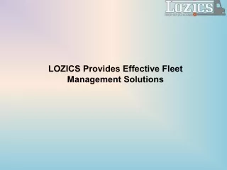 lozics provides effective fleet management