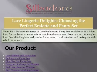 Lace Lingerie Delights Choosing the Perfect Bralette and Panty Set