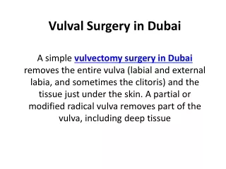 vulval surgery in dubai