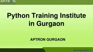 Python Training in Gurgaon