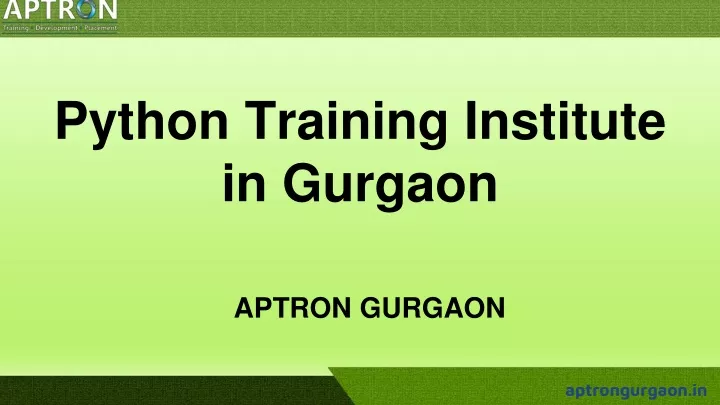python training institute in gurgaon
