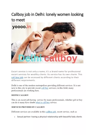 callboy job in delhi lonely women looking callboy