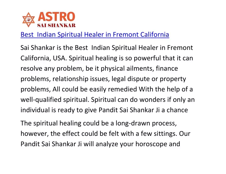 best indian spiritual healer in fremont california