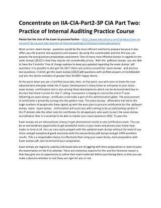 concentrate on iia cia part2 3p cia part