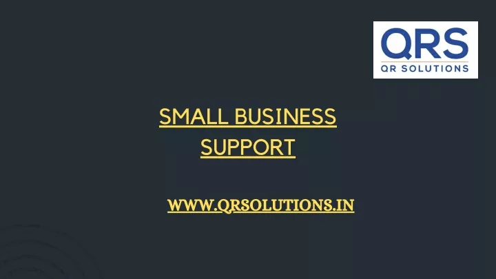 small business support