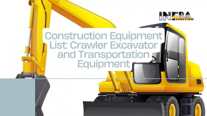 construction equipment list crawler excavator