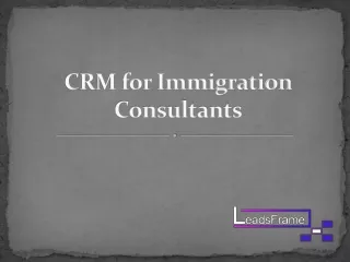 CRM for Immigration Consultants