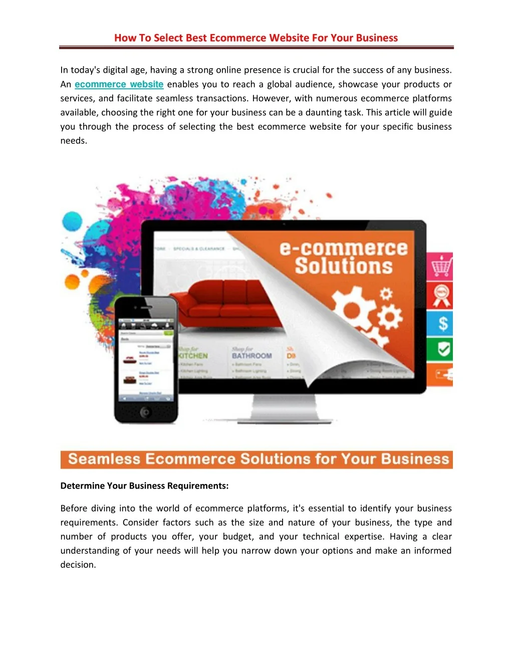 PPT - How To Select Best Ecommerce Website For Your Business PowerPoint ...
