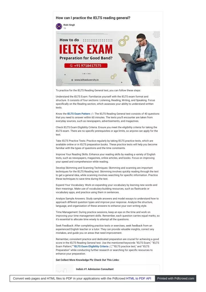 how can i practice the ielts reading general