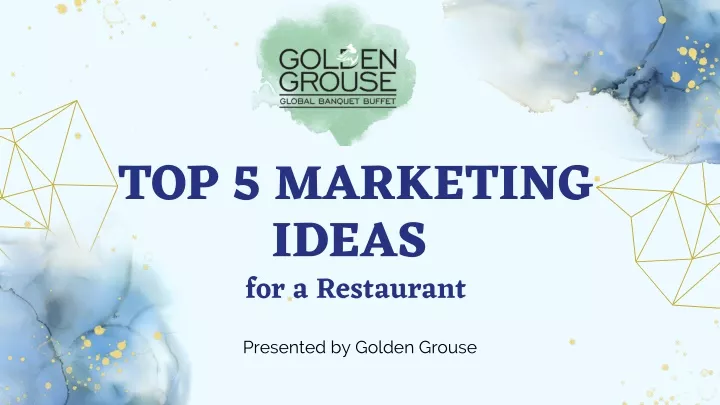 top 5 marketing ideas for a restaurant