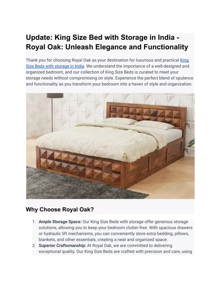 update king size bed with storage in india royal