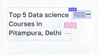Top 5 Data Science Courses in Pitampura, Delhi