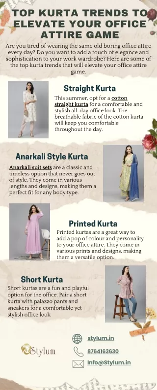 Top Kurta Trends to Elevate Your Office Attire Game