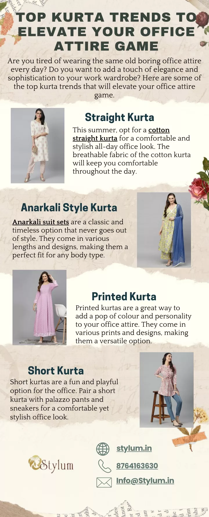 top kurta trends to elevate your office attire