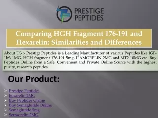 Comparing HGH Fragment 176-191 and Hexarelin Similarities and Differences