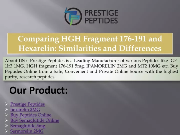 about us prestige peptides is a leading