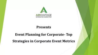 presents event planning for corporate