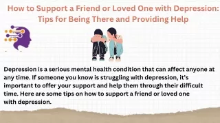How to Support a Friend or Loved One with Depression: Tips