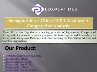 Semaglutide vs. Other GLP-1 Analogs A Comparative Analysis