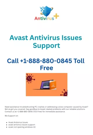 Avast Antivirus Issues Support  Call  1-888-880-0845 Toll Free