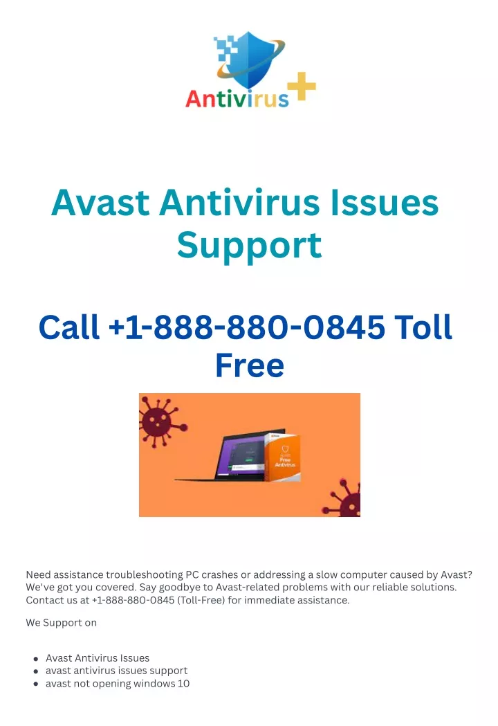 avast antivirus issues support