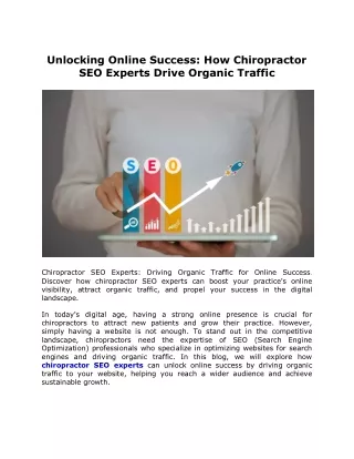 Unlocking Online Success How Chiropractor SEO Experts Drive Organic Traffic