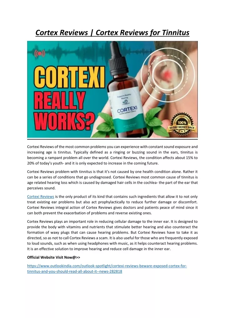 cortex reviews cortex reviews for tinnitus