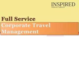 Full Service Corporate Travel Management