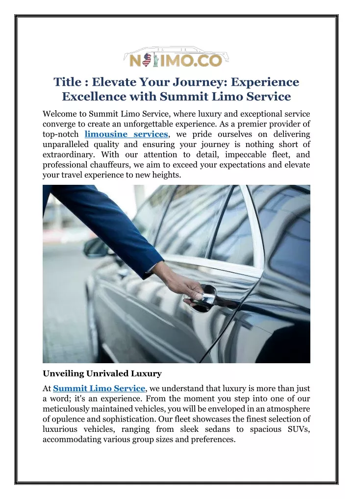 title elevate your journey experience excellence