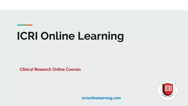 icri online learning