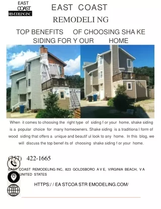 Top Benefits of Choosing Shake Siding for Your Home