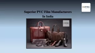 Superior PVC film manufacturers in India