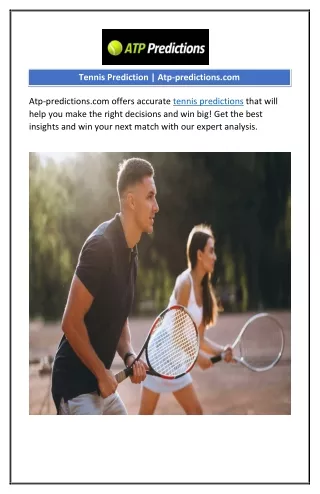 Tennis Prediction