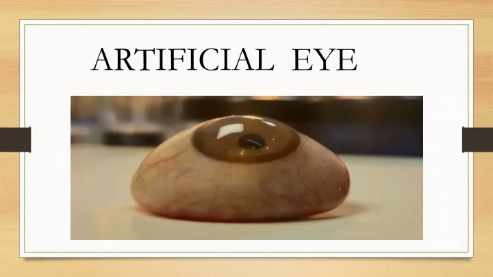 artificial eye