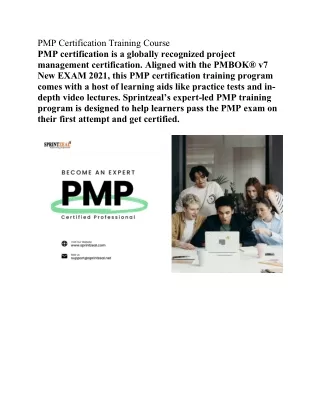 Prepare for your PMP Certification with Expert Training Courses