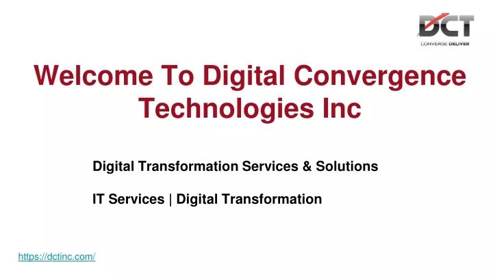 welcome to digital convergence technologies inc