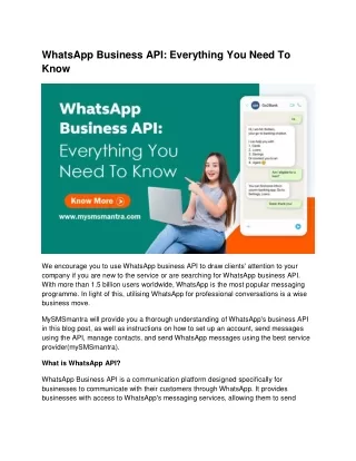 WhatsApp Business API Everything You Need To Know