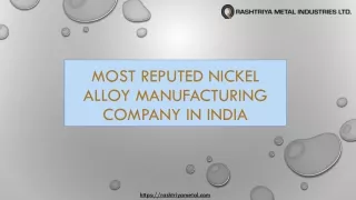 Best Nickel Alloys Manufacturing Company in India