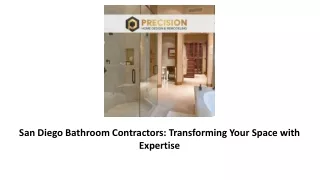 San Diego Bathroom Contractors: Transforming Your Space with Expertise