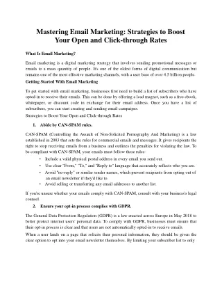 mastering email marketing strategies to boost