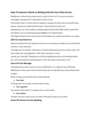 how to improve clarity in writing and get your