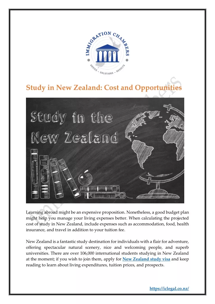 study in new zealand cost and opportunities
