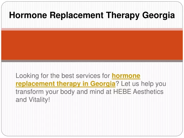 hormone replacement therapy georgia