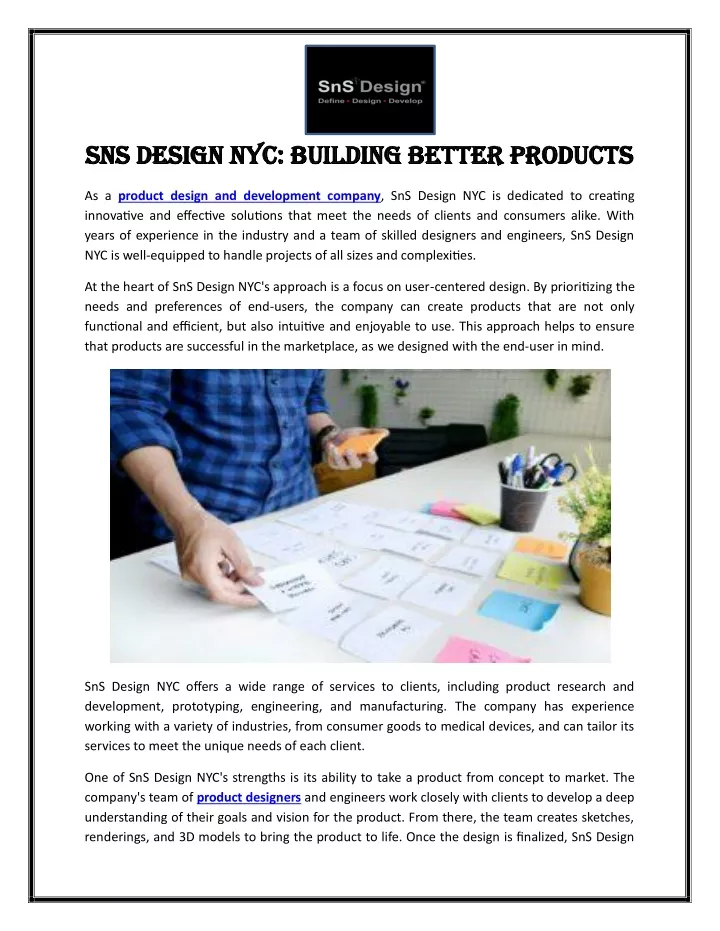 sns design nyc building better products