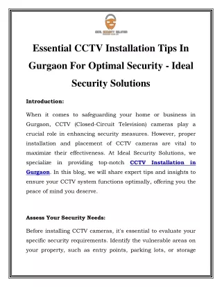 CCTV Installation in Gurgaon Call- 8467096239