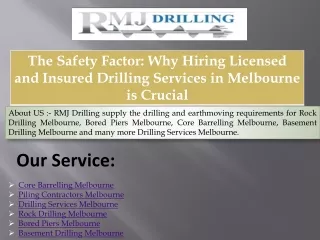 The Safety Factor Why Hiring Licensed and Insured Drilling Services in Melbourne is Crucial