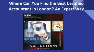 Where Can You Find the Best Certified Accountant in London? An Expert Way