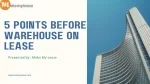 5 things to consider before leasing warehouse - slide 1