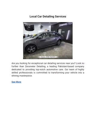 local car detailing services