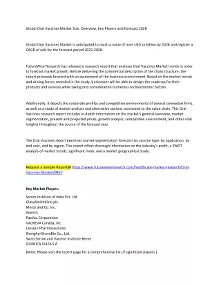 global oral vaccines market size overview